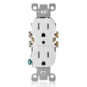 Leviton T5320-WMP 15 Amp Tamper Resistant Duplex Receptacle 10 Pack - White | Durable & Safe Electrical Outlets