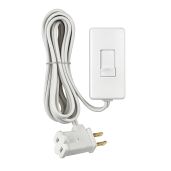 Leviton TBL03-10W Table Top Plug-in Lamp Dimmer for Dimmable LED, Halogen & Incandescent Bulbs - White