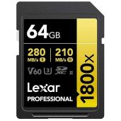 Lexar Gold Series 1800x 64GB UHS-II SDXC Memory Card: Fast, Reliable Storage for Professionals
