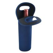 Linkidea Wine Bottle Carrier & Cooler Bag - Insulated Neoprene Tote for Travel, Picnics & Drinks (Blue)