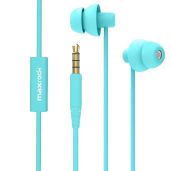 MAXROCK Sleep Earbuds: Ultra Soft, Lightweight Headphones for Insomnia, Side Sleepers & Travel - Volume Control & Mic (Acid Blue)