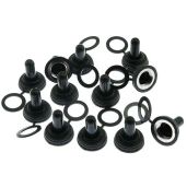 MEETOOT 12pcs Waterproof Toggle Switch Covers - 12mm Dustproof Rubber Caps for Electrical Protection