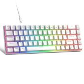 Buy MageGee 60% Mechanical Gaming Keyboard - Red Switch, RGB Backlit, PBT Pudding Keycaps for Windows PC & Laptop - Compact & Stylish