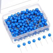 300 Pack Small Blue Map Tacks Push Pins - Perfect for Pinning & Organizing