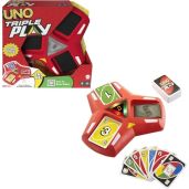 Mattel UNO Triple Play Card Game: Fun for Kids & Family with Lights, Sounds & 3 Piles!