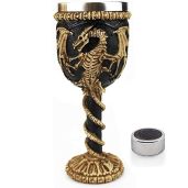 Medieval Dragon Chalice Goblet - Perfect D&D Gift & Game of Thrones Merchandise with Wine Drip Ring