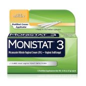 Monistat 3-Day Yeast Infection Treatment: 3 Miconazole Cream Applicators for Fast Relief