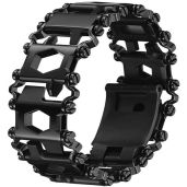 29-in-1 Multitool Bracelet for Men - Stainless Steel Outdoor Wearable Tool & Watch Strap (Black)