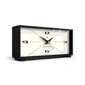 NEWGATE® Thunderbird Silent Sweep Mantel Clock - No Tick Noise - Mid-Century Modern Mantel Clock - Living Room Clock - Office Clock - Desk Clock - Designer Clock (Cream)