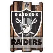 Shop NFL Oakland Raiders Black Wood Fence Sign - Perfect for Fans & Decor!