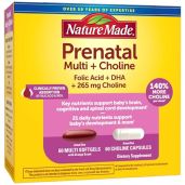 Nature Made Prenatal Vitamin Softgels + Choline Capsules, Folic Acid + DHA + Choline, 60 Prenatal Vitamins for Women, 60 Choline Supplements Capsules, 60 Day Supply