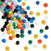 OLYCRAFT 140pcs Luer Lock Syringe Tip Caps - No Needle, 7 Colors, Ideal for Feeding Tubes & Storage Container