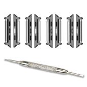 OMECKY Spring Bar Connectors for Apple Watch Band Adapter - Black (4 Pack) - Durable & Easy to Use