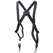 OP/TECH USA Bino/Cam Harness - Self-Adjusting, Quick Disconnects, Elastic, Black - Ultimate Comfort for Outdoor Adventures