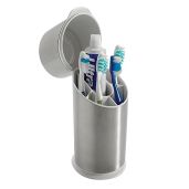 OXO Good Grips Stainless Steel Toothbrush Organizer - 9.75 Inch for Stylish Bathroom Storage