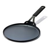 "OXO Obsidian 10" Pre-Seasoned Carbon Steel Griddle Pan - Induction & Oven Safe with Removable Handle"