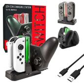 Orzly Nintendo Switch Charging Dock: Charge 4 Joy-Cons & Pro Controller with USB Type C - Fast & Efficient!
