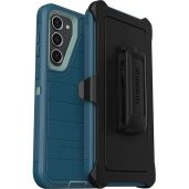 OtterBox Defender Series Case for Galaxy S23 Plus Manoeuvre Blue Rugged Durable with Port Protection Holster Clip Kickstand Microbial Defense