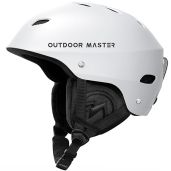 OutdoorMaster Kelvin Ski Helmet - Unisex Snowboard Helmet for Men, Women & Youth (White, Large) - Safety & Style on the Slopes
