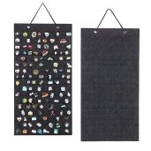 PACMAXI Hanging Brooch Pin Organizer Storage Case for 96 Pins Dark Gray Medium M-170 Slots