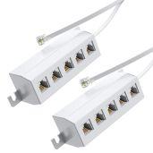 Phone Line Splitter Adapter 1 to 5 - Connect Printer, Fax & Multiple Phones Easily