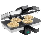 Piccolo Pizzelle Baker: Nonstick Electric Press for 4 Mini Cookies - Perfect Italian Dessert & Housewarming Gift!