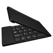 Portable Wireless Keyboard with Phone Holder - Foldable & Compatible with iPhone, iPad, Samsung, Google Pixel & More