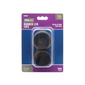 "Projex Rubber Leg Tips - Black Round 1.5" Wide, 2 Pack for Furniture Protection"