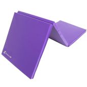 ProsourceFit 6'x2' Tri-Fold Thick Exercise Mat for MMA, Gymnastics & Stretching - Portable & Durable in Purple