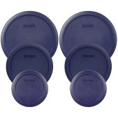 Buy Genuine Pyrex Blue Plastic Lid Covers: 6/7-Cup, 4-Cup & 2-Cup - Made in the USA