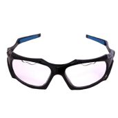 Python Full Framed Racquetball Eye Protection - Clear Lens Black Frame Eyewear for Pickleball & Squash