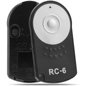 RC-6 Camera Remote Shutter Release for Canon 77D, 5DSR, 760D, 70D, 80D, 6D2, 5D3, 5D4 - Black Remote Control