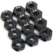 RC Aluminum Wheel Hub Clamp 5mm 6mm 7mm Black for 1/10 RC Car Hex 12mm Wheels Rim