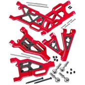 RCMYou Aluminum Suspension A Arms Upgrade for 1/8 Typhon 6S 1/7 Felony Infraction Limitless 6S Red Front and Rear Suspension Parts