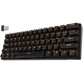RK ROYAL KLUDGE RK61 Wireless 60% Mechanical Keyboard - Hot-Swappable Red Switch, Bluetooth, Compact Gaming Design