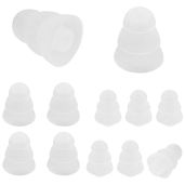 Rayker Triple Flange Eartips: Soft Silicone Noise-Isolation Ear Tips for Etymotic, Shure, Westone - 6 Pairs, S/L Sizes, White