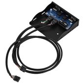 Richer-R Floppy Front Panel: USB 2.0 & HD Audio 3.5'' Interface with Mic - Upgrade Your PC Today!