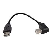 Haiker Right Angle USB 2.0 Printer Cable A Male to Right Angle B Male 12 Inch for Printers and Scanners