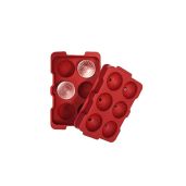 Rival and Revel R|R Rocks Golf Ball Ice Maker - 6 Ball Tray in Red, Perfect for Parties!