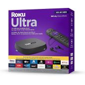 Roku Ultra LT 4K HDR Streaming Player with Voice Remote Ethernet and 64GB MicroSD for Fast Channel Loading Black