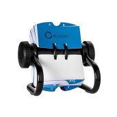 Rolodex Open Metal Single Rotary File 2 1/4 x 4 500 Cards Black for Organized Storage and Easy Access
