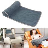 Adjustable S-SNAIL-OO Neck Pillow for Recliner - Non-Slip Wool Travel Cushion for Neck & Head Support (22x14in, Blue)