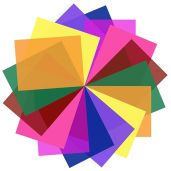 SAKOLLA 16 Pack Color Correction Gel Light Filters - 8 Colors, 8.5x11 Inch Transparent Plastic Sheets for Photography & Lighting