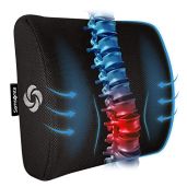 Samsonite Lumbar Support Pillow: Memory Foam Lower Back Cushion for Office Chairs & Car Seats