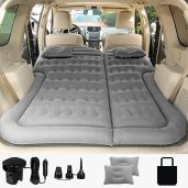Saygogo SUV Air Mattress - Inflatable Camping Bed with Pump | Portable Car Sleeping Pad for Travel & Home - Upgraded Grey Version