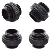 "SDTC Tech 4-Pack G1/4" 5mm Male to Male Connectors for PC Water Cooling - Sealed O-Ring Extender Fittings"