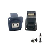 SHANFEILU USB 2.0 D Panel Mount Connector: Solderless USB B to A Adapter for Easy Data Transfer