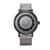 SHENGKE SINOBI Men's Fashion Watch - Original Steel Mesh Design, Creative Wristwatch S9809G-Grey