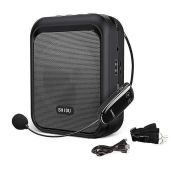 SHIDU Mini Voice Amplifier: Portable Bluetooth Speaker & UHF Wireless Mic for Teachers, Coaches & Tour Guides - 10W PA System