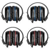 SIMOLIO 4 Pack IR Headphones for Car DVD & TV - Dual Channel Infrared for Dodge, Honda, GMC & More - Not Bluetooth